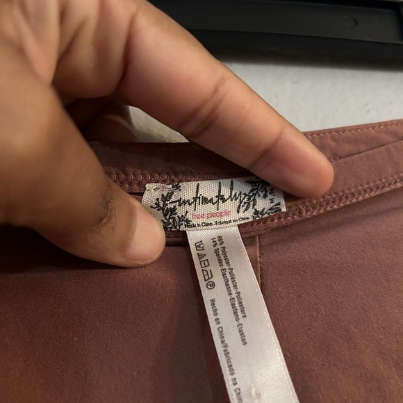 Free People Women's High Waisted Scallop hem Flowy Shorts Brown XL Sleepwear - Picture 6 of 9